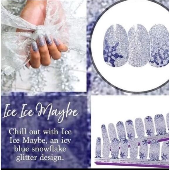 ice ice maybe Color Street Silver Sparkle Nail Strips / ice ice maybe - Picture 2 of 10